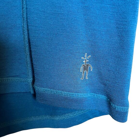 SMARTWOOL Merino Wool Tee Blue Performance Base Layer T-Shirt Men’s Large - Picture 5 of 8